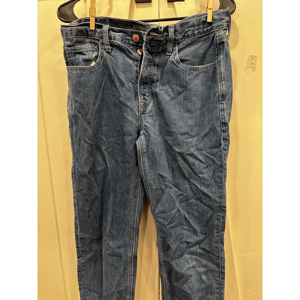 American Eagle Outfitters Women's Blue Denim Jeans Size 8 Regular Straight Leg